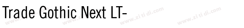 Trade Gothic Next LT字体转换